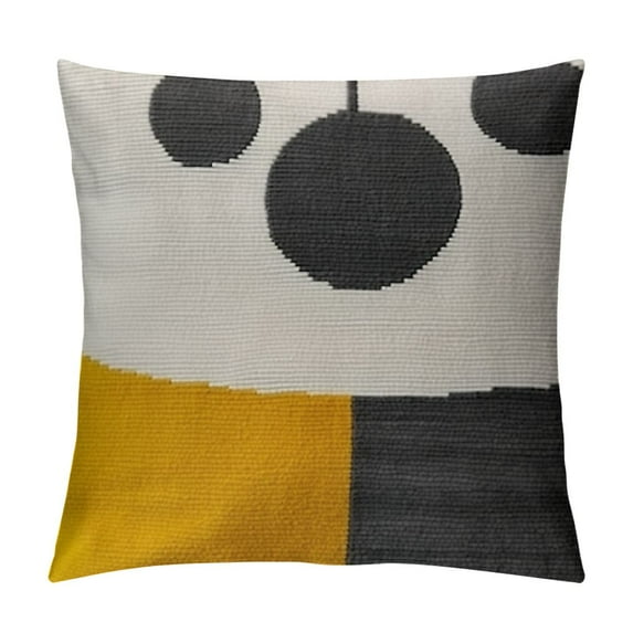 COMIO Boho Lumbar Decorative Pillow Cover, Abstract Geo Throw Pillowcase for Retro Mid Century Accent Decor, Modern Textured Home Bed Couch Sofa Cushion Sham.