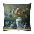 thumbnail image 1 of COMIO Boho Pillow Covers Chinoiserie Blue And White Porcelain Vase Flower Throw Pillows Covers Bohemian Carpet Ethnic Floral Print Decorative Pillowcase Farmhouse Cushion Case, 1 of 5