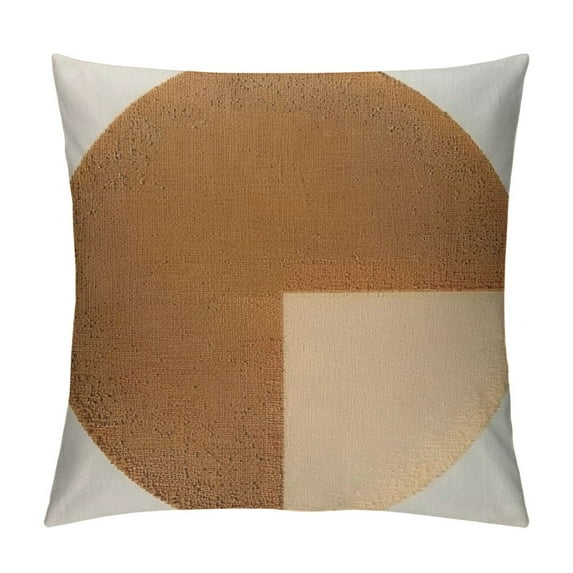 COMIO Boho Textured Throw Pillow Covers, Simple Decorative Pillow Cases, Modern Minimalist Cushion Shams for Home Decor(Brown Orange)
