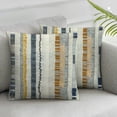 thumbnail image 1 of COMIO Boho Throw Pillow Covers Set of 2 Orange and Gray Striped Chenille Pillowcases Square Decorative Cushion Covers for Sofa Couch Bed Living Room Farmhouse Decor White, 1 of 6