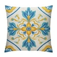 thumbnail image 1 of COMIO  Boho Yellow Decorative Throw Pillow Covers Retro Blue Geometric Mandala Flower Pillow Cushion Cases Farmhouse Pillow Shams for Couch Sofa Bed Home Decor Outdoor, 1 of 5