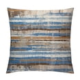 thumbnail image 1 of COMIO Brown Blue Grey Decorative Pillow Covers, Abstract Vintage Art Striped Throw Pillow Covers, Soft Square Outdoor Farmhouse Cushion Case for Couch Living Room Sofa Bed Car Decor, 1 of 5