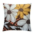 thumbnail image 1 of COMIO  Brown Floral Queen Pillow Cases Graffiti Flower Decorative Pillowcases Envelope Closure End Abstract Sunflower Botanical Print Pillow Covers Soft Comfy, 1 of 5