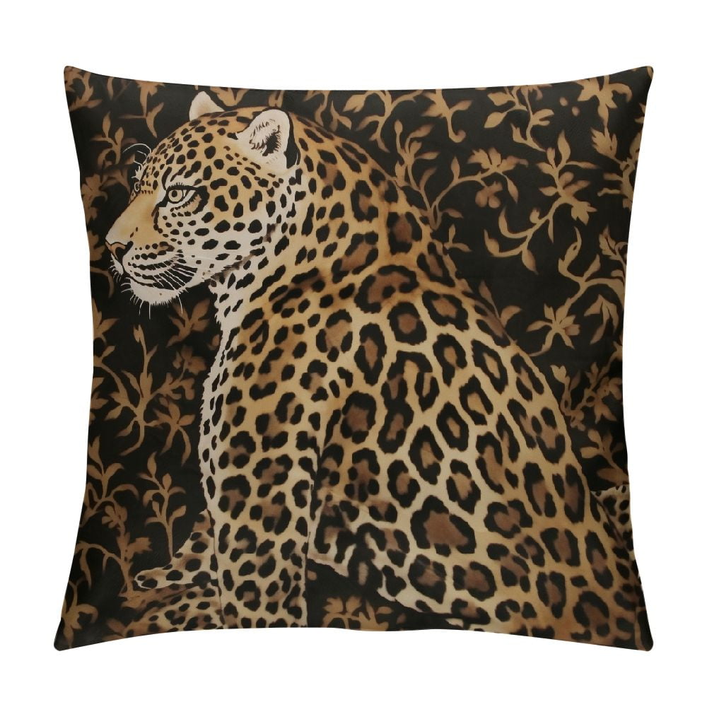 COMIO Soft Plush Leopard Print Faux Fur Decorative Throw Pillow Covers for Home Couch Sofa Walmart