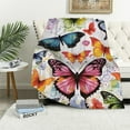 thumbnail image 1 of COMIO  Butterfly Throw Blanket Smooth Lightweight Soft Print Blanket for Travelling Camping Gift Kid Adult, 1 of 6