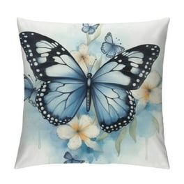 COMIO Butterfly Pattern Throw Pillow Covers Vintage Style Home Decorative Cushion Cover Farmhouse Spring Retro Butterfly Flowers Decorative Pillowcases Brown Walmart