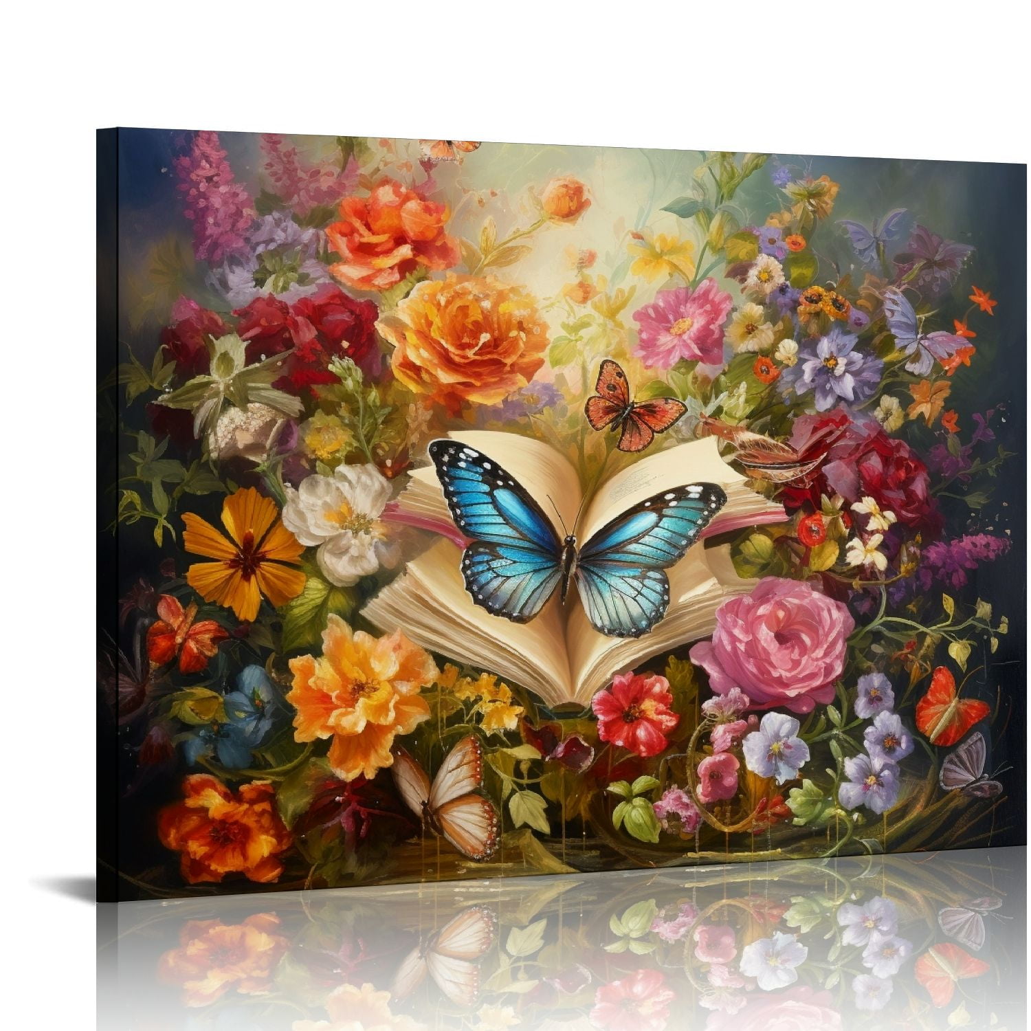 COMIO Butterfly Wall Art Colorful Butterfly Pictures Wall Decor ...