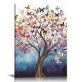 thumbnail image 1 of COMIO  Butterfly Wall Art Tree of Life Canvas Paintings Prints Purple Framed Picture for Dining Room Bedroom Bathroom Decor, 1 of 5
