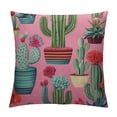 thumbnail image 1 of COMIO  Cacti Flower Pattern Throw Pillow Case Watercolor Cactus and Succulents Printed Pillow Cushion Cover Home Sofa Decorative (Cushion Cover), 1 of 5