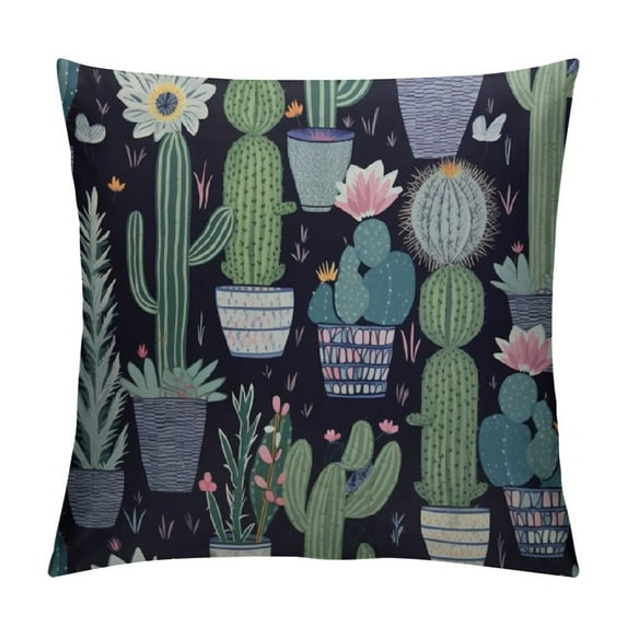 COMIO Cactus Square Throw Waist Pillow Case Decorative Cushion Cover Pillowcase Sofa