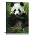 thumbnail image 1 of COMIO  Canvas Print Wall Art Giant Panda Chewing on Bamboo Shoot Animals Wildlife Photography Modern Art Tropical Scenic Relax/Calm Colorful for Living Room, Bedroom, Office, 1 of 5