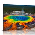 thumbnail image 1 of COMIO  Canvas Print Wall Art Grand Prismatic Spring in Yellowstone National Park Nature Wilderness Photography Realism Rustic Landscape Colorful Multicolor for Living Room, Bedroom, Office, 1 of 4