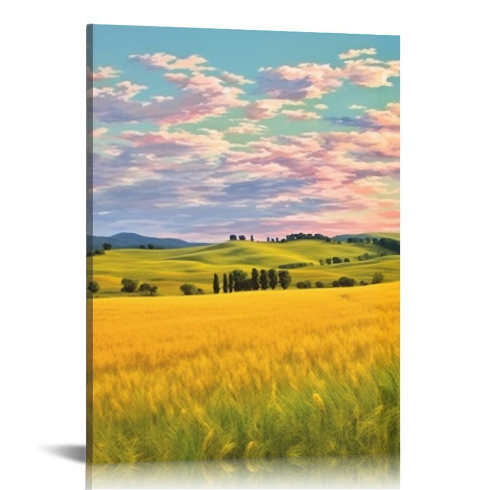 COMIO Canvas Print Wall Art Set Golden Country Wheat Field Sunset comio-canvas-print-wall-art-set-golden-country-wheat-field-sunset