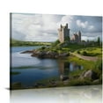 thumbnail image 1 of COMIO  Canvas Print Wall Art View of Dunguaire Castle in Galway Ireland Nature Wilderness Photography Realism Chic Scenic Colorful Rustic Ultra for Living Room, Bedroom, 1 of 4
