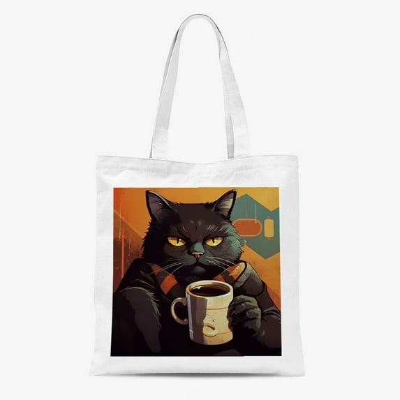 COMIO Canvas Tote Bag, Gifts For Cat Lover, Gift for Cat Mom,Cat Lover birthday Gifts,Friend Birthday Gift,Friendship Gifts,Best Gift For Friends,Funny Cat Tote Bag