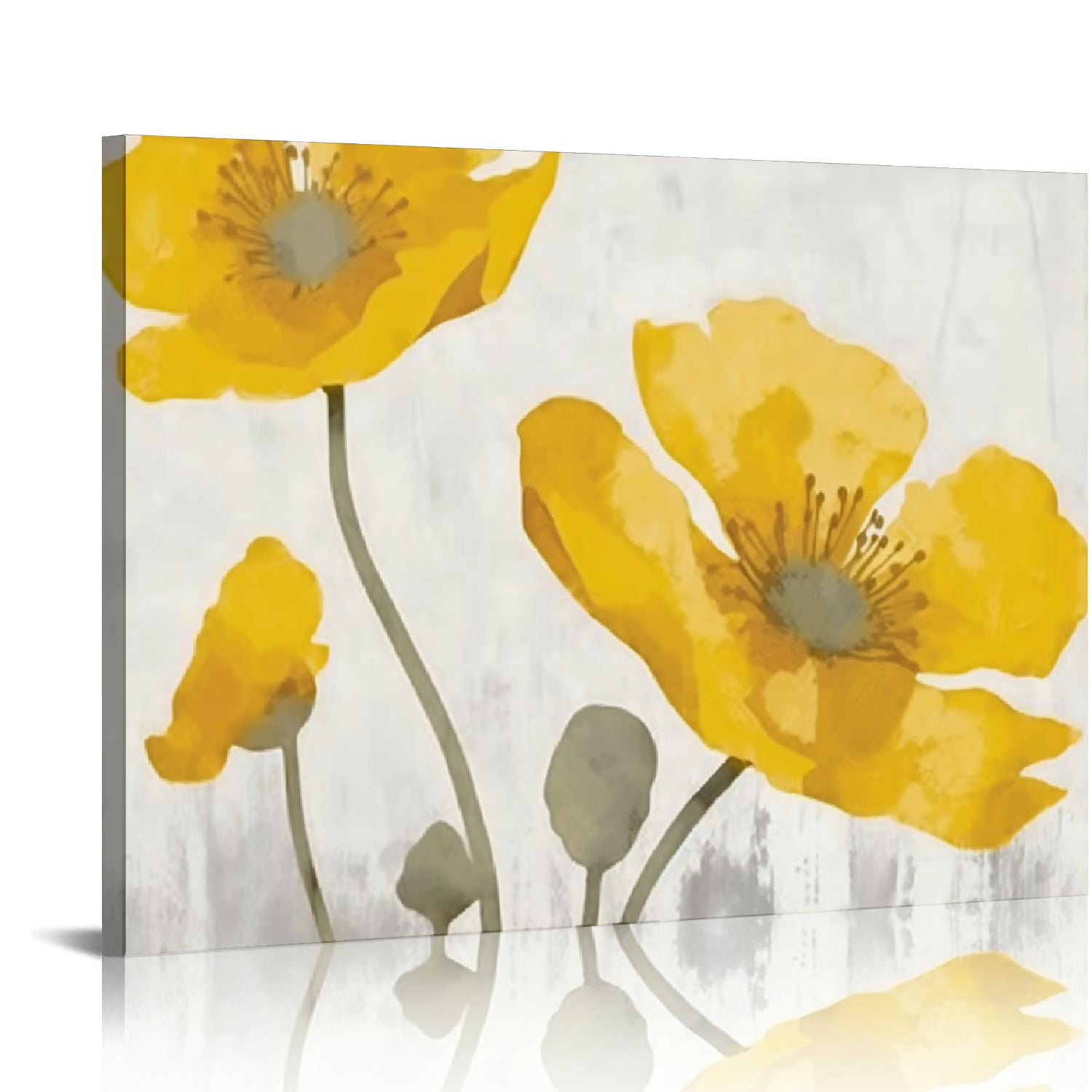 COMIO Canvas Wall Art Elegant Poppy Flower Posters and Prints Modern ...