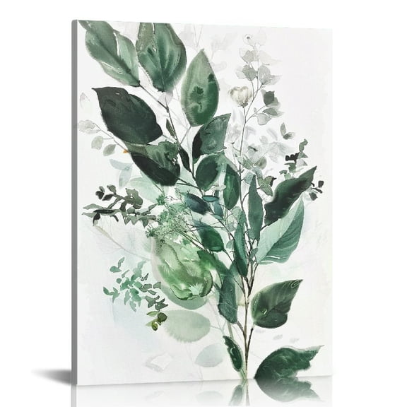 COMIO Canvas Wall Art, Framed Plant Prints Decor with Sage Green Botanical Eucalyptus Leaf for Home Bedroom Decoration