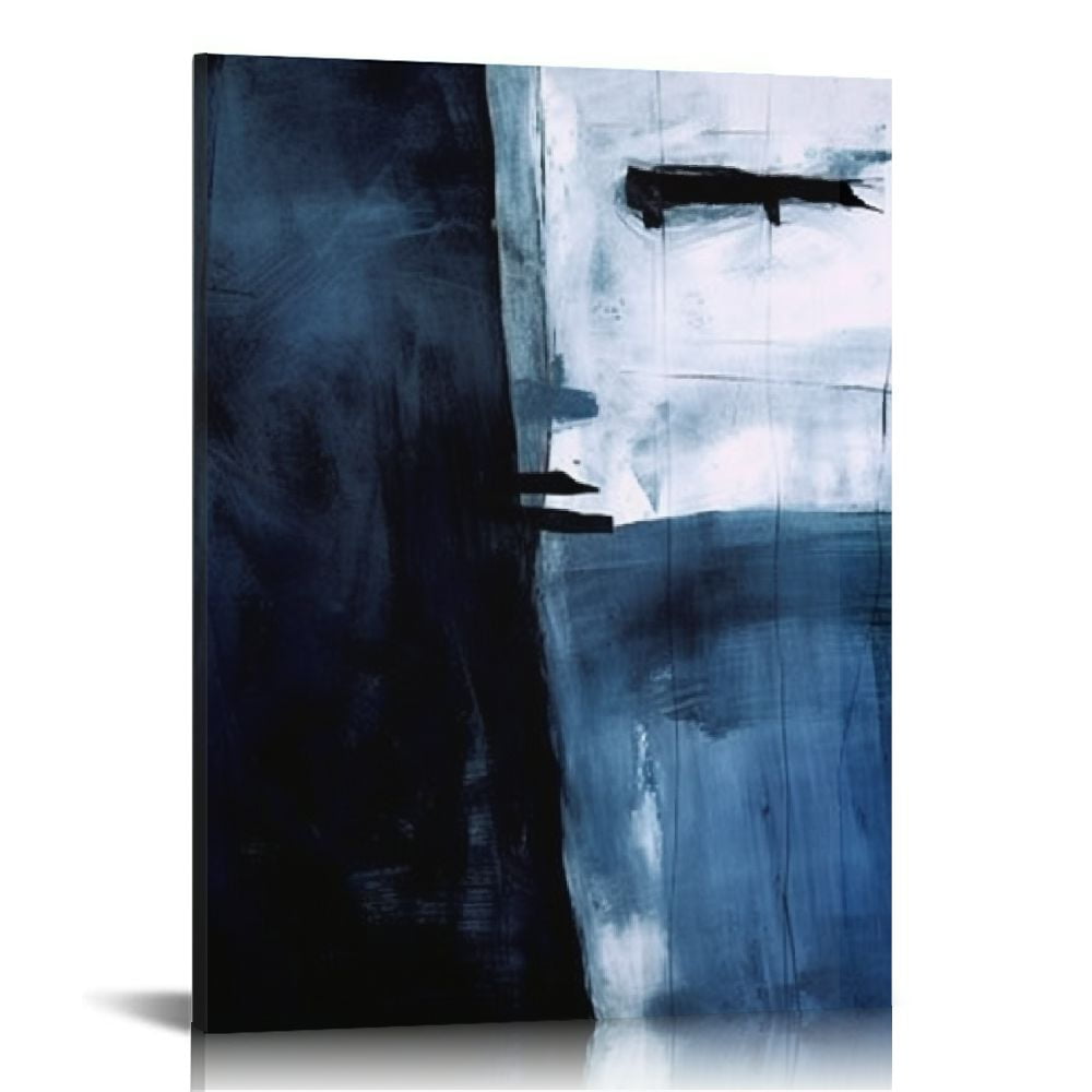 COMIO Canvas Wall ArtGray Blue Abstract Art PaintingModern Canvas