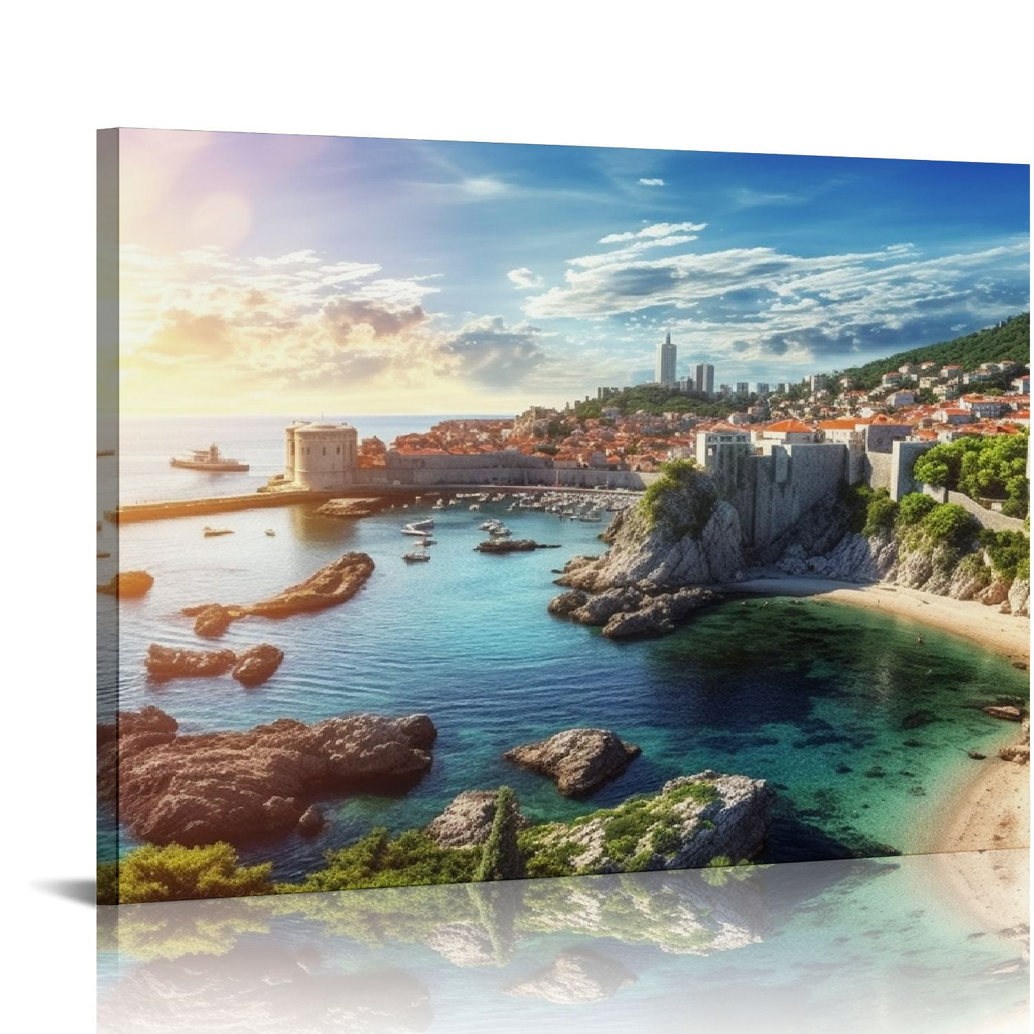 COMIO Canvas Wall Art Living Room Nishta Dubrovnik Poster Pictures