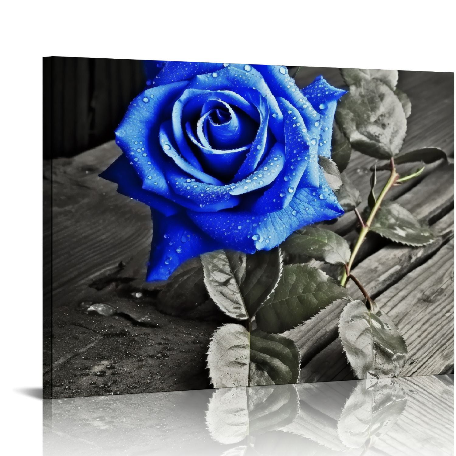 COMIO Canvas Wall Art Room Decorations Large Modern Black White Blue ...
