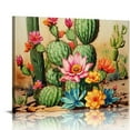 thumbnail image 1 of COMIO Canvas Wall Art Succulents Cactus Plant Wall Decor Bathroom Wall Decor Living Room Bedroom Kitchen Wall Decorations Artwork, 1 of 4