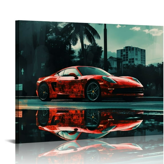 COMIO Car Posters Modern Canvas Wall Art For Men Boys Room Decor Black and White Sport Car Art Poster Prints Bedroom Livingroom Aesthetics Decoration
