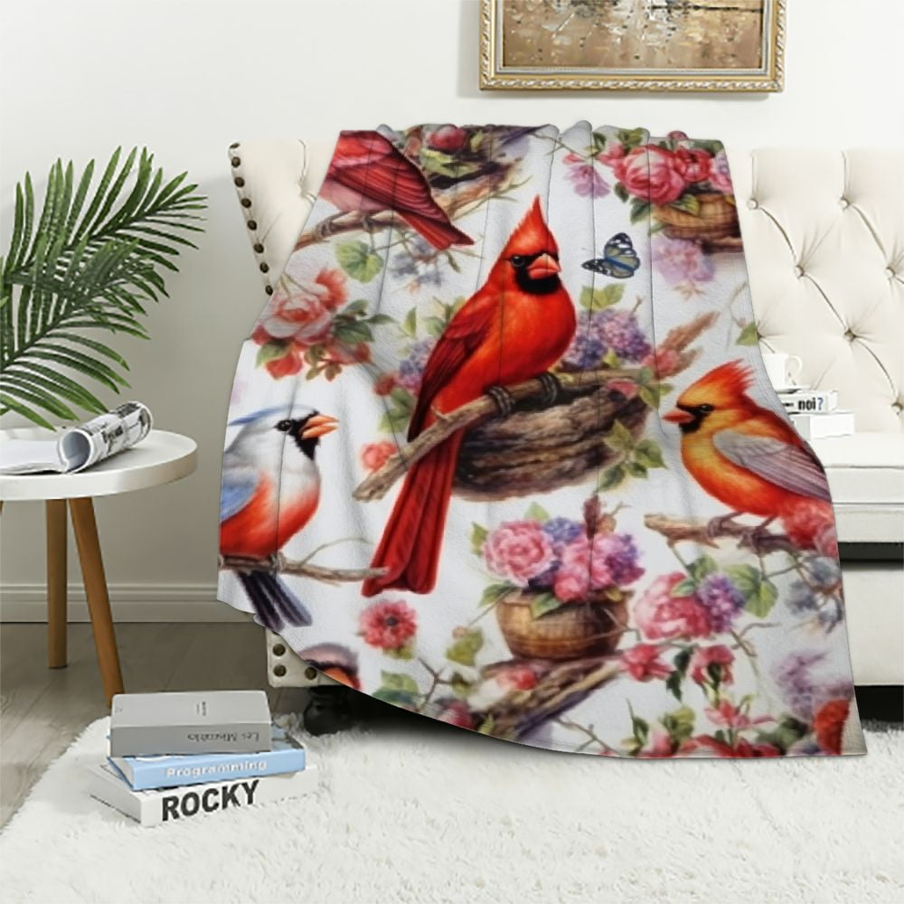 Blankets with cardinal birds hotsell