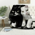 thumbnail image 1 of COMIO Cat Blanket and Throws Black and White Cat Lover Gifts Throw Blankets Cat Decor Soft Cozy Plush Warm Flannel Bedding Blanket for Girls Kids Adults Couch Travel, 1 of 6