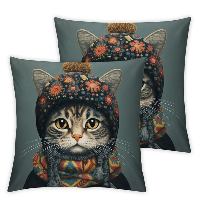 Pillow cases with cats on them best sale