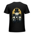 thumbnail image 1 of COMIO Cat Rapper Trio Men's Graphic T-Shirt Short Sleeve Graphic Tees Black, 1 of 3