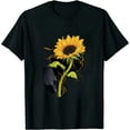 thumbnail image 1 of COMIO Cat Sunflower Gifts For Cat Lovers, Cat Mom, Cat Lady, Women T-Shirt, 1 of 3