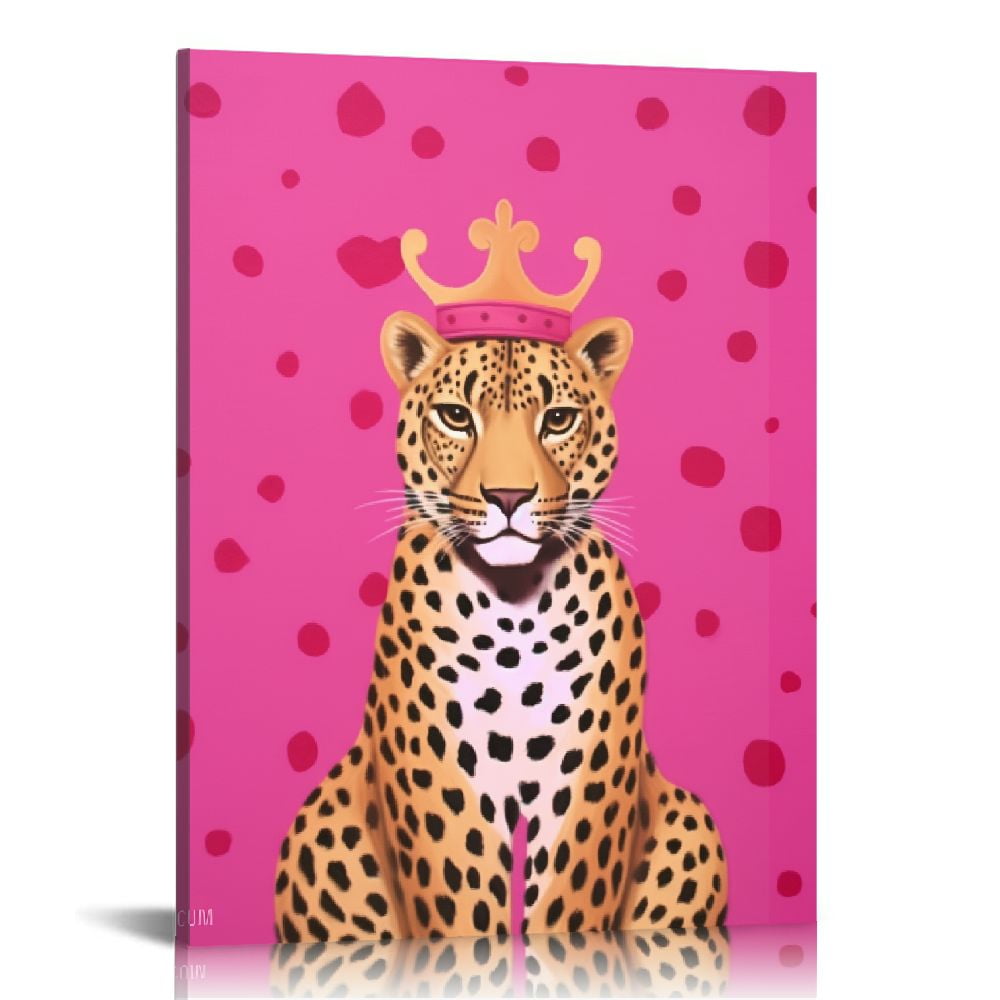 COMIO Cheetah Wall Art - Cheetah Print Wall Decor - Indie Trendy Aesthetic  Room Decor - Pink Preppy Room Decor - Yellowbird Art \u0026amp; Design Wall Art  - Leopard Home Decor - Walmart.com, image size:1000x1000