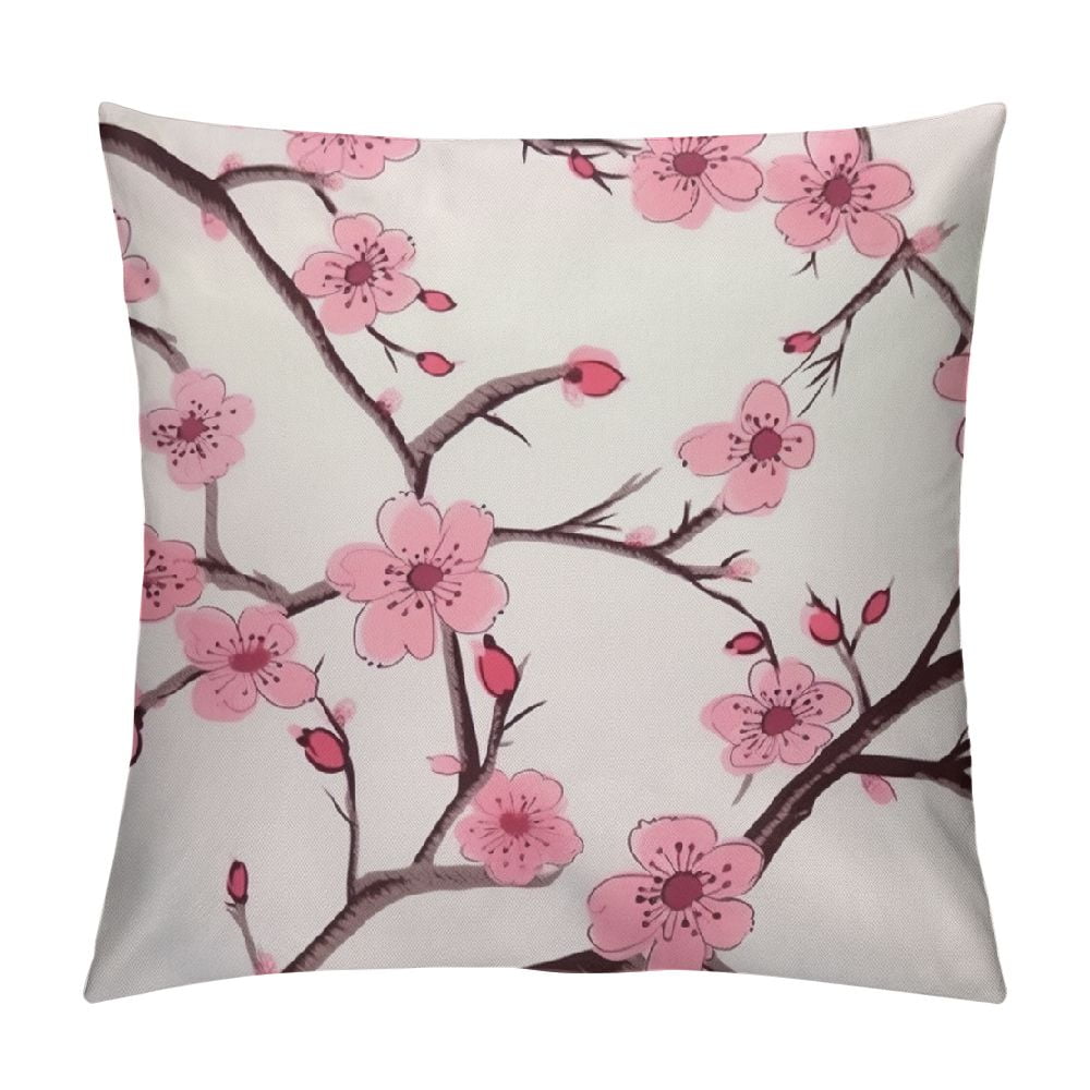 Spring Blossoms Elegant Floral Cushion Cover