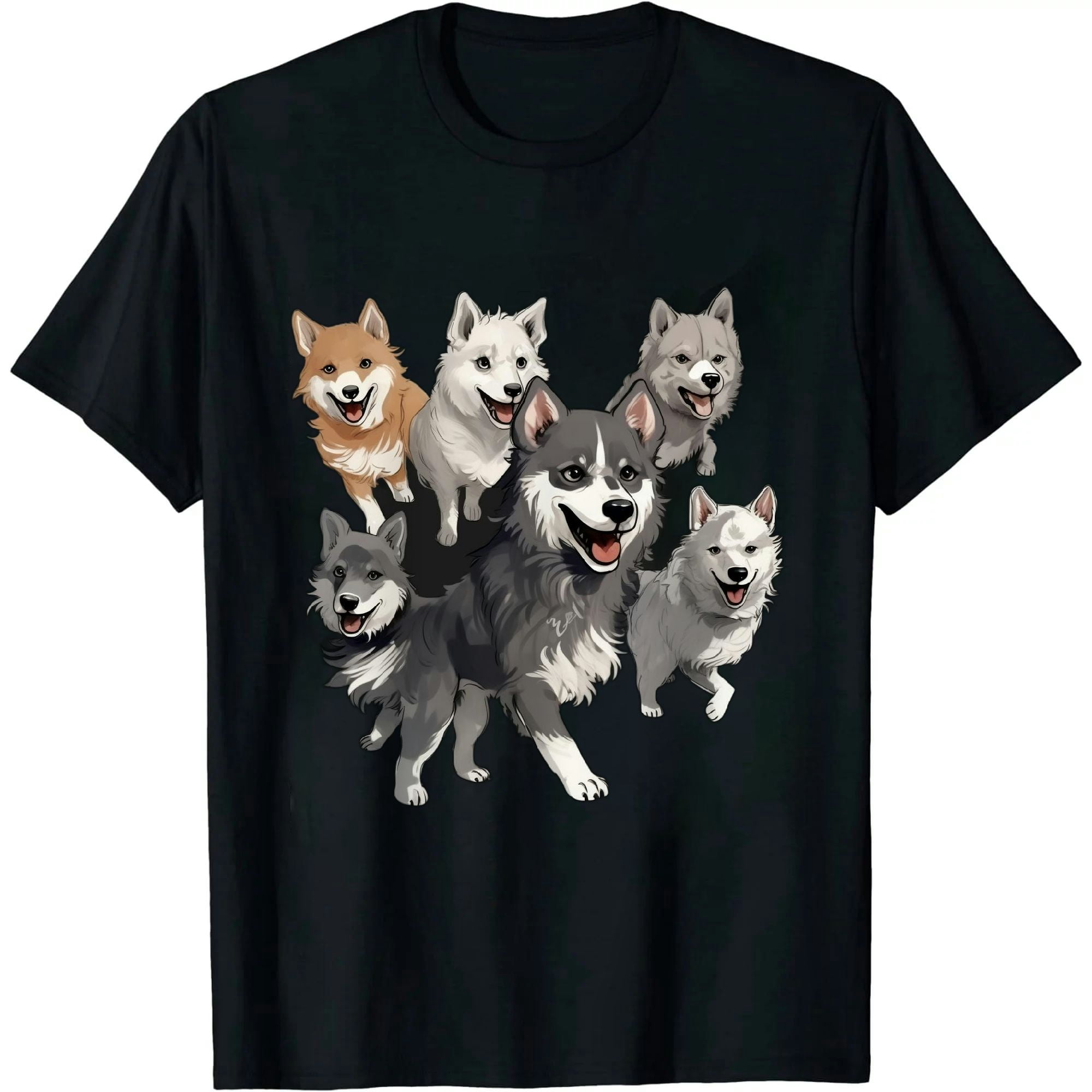 COMIO Chibi Wolf Shirt Wolves Animals of the World Wolf Lover T-Shirt ...