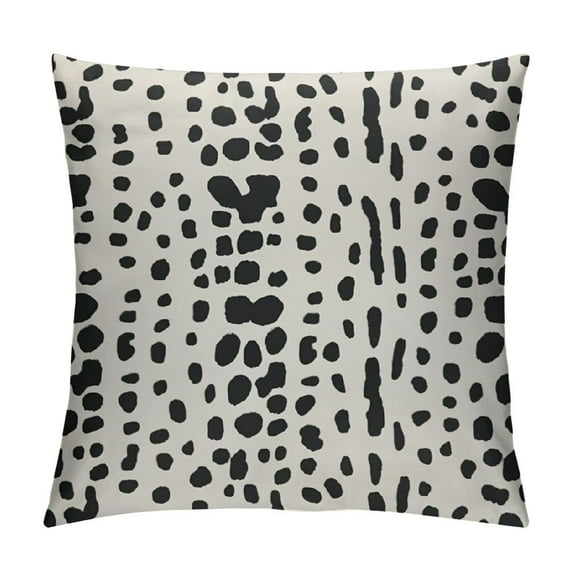 MLJA Chic Black White Cheetah Print Pattern Pillowcase Home Sofa Decorative Square Throw Pillow Case Decor Cushion Covers Printed
