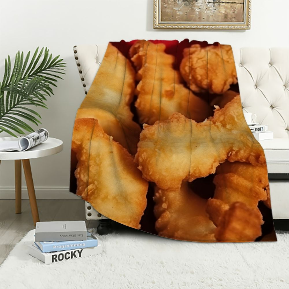 COMIO Chicken Nuggets Dinosaurs Blanket Dino Throws Gifts for Boys