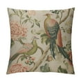 thumbnail image 1 of COMIO  Chinoiserie Flowers Birds Light Green Throw Pillow Cover, Cushion Case Outdoor Decoration for Sofa Couch Farmhouse, 1 of 5