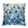 thumbnail image 1 of COMIO Chinoiserie Pillow Covers Blue and White Outdoor Pillows Birds Flowers Throw Pillow Covers  Square Cushion Cover Decor for Bedroom Couch Bed Living Room Sofa Chair White, 1 of 5