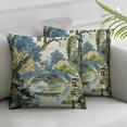 thumbnail image 1 of COMIO Chinoiserie Throw Pillow Covers Soft Decorative Blue and Green Throw Pillowcases Cushion Case Square for Home Decor Bed Couch Car Living Room,2 pcs White, 1 of 6