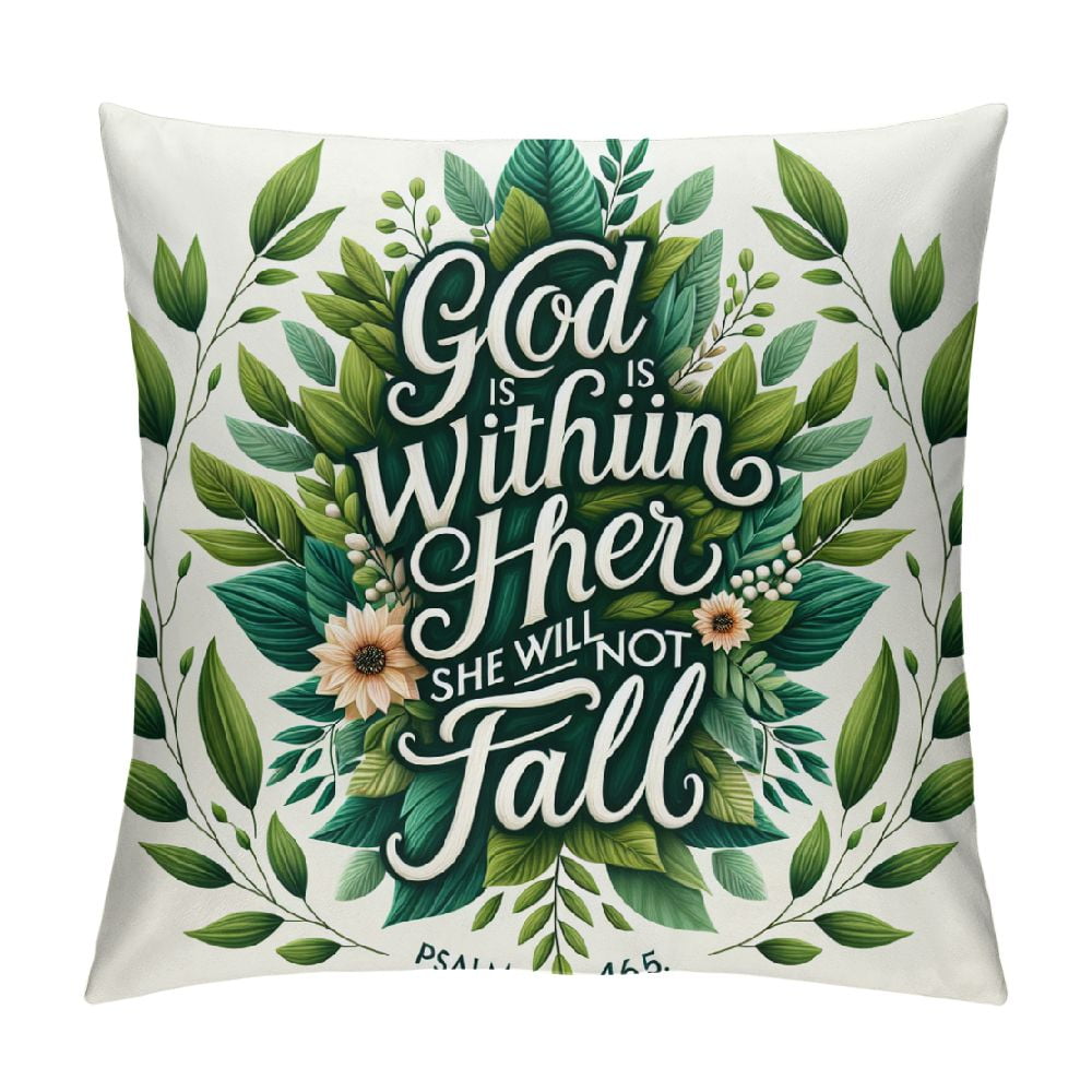 COMIO Christian Motivation Decorative Throw Pillow Covers Encourage ...