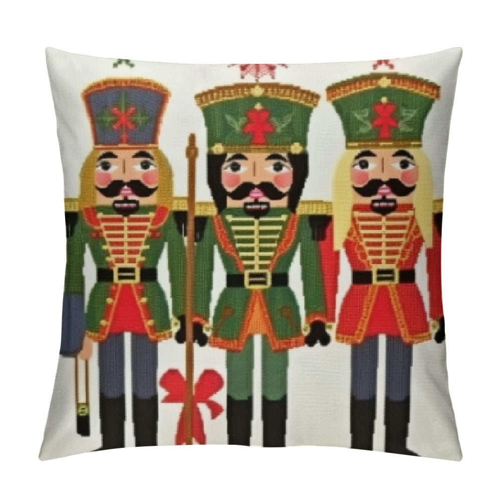 COMIO Christmas Black Nutcracker Throw Pillow Covers African American Christmas Pillow Cover for