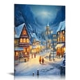 thumbnail image 1 of COMIO  Christmas Canvas Wall Art for Wall Decor - Christmas Town Paintings Print On Canvas HD Giclee Artwork Ready to Hang, 1 of 4
