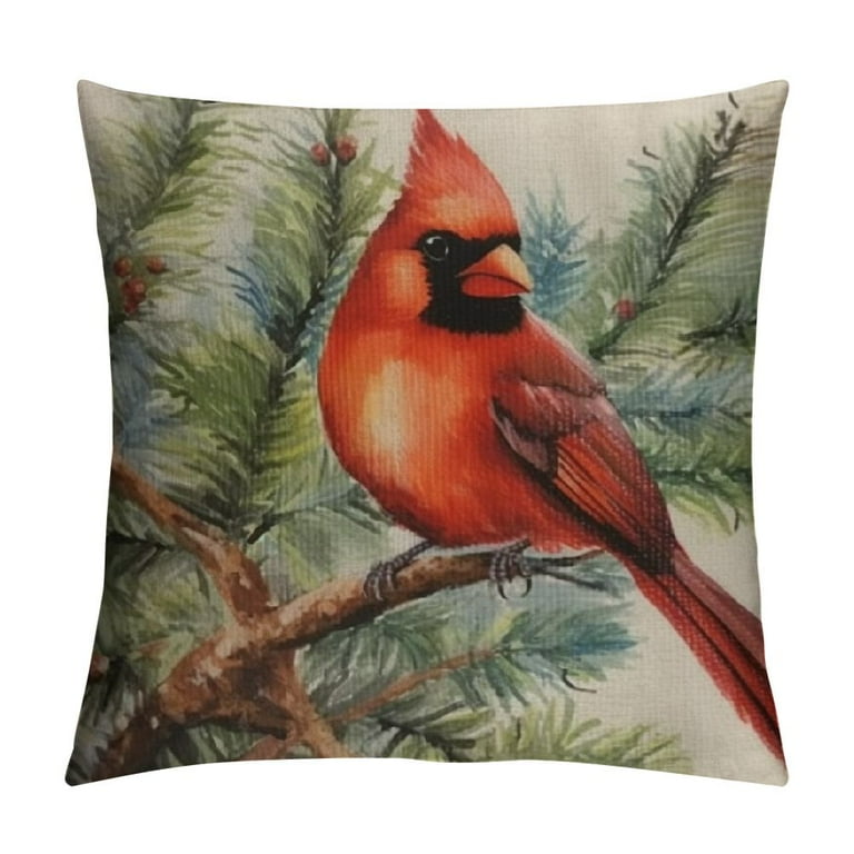 Red cardinal pillow on sale