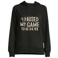 thumbnail image 1 of COMIO Christmas Hoodie I Paused My Game to be Here Funny Sarcastic Pullover Hoodie, 1 of 4