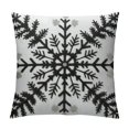 thumbnail image 1 of COMIO  Christmas Pillow Covers Set of , Snowflakes Decorative Holiday Pillowcase Pillow Case Cushion  for Indoor Home Bedroom Sofa Couch Xmas Decor Black, 1 of 5