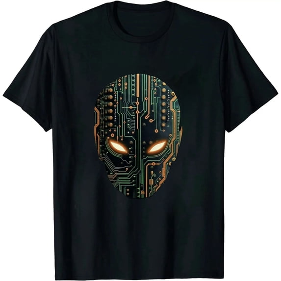 COMIO Circuitry Alien Head Robot Alien T-shirt