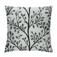 thumbnail image 1 of COMIO  Classical Jacquard Teal Leaf Pattern Square Decorative Throw Pillow Case Cushion Cover, 1 of 5