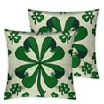 thumbnail image 1 of COMIO  Clover Envelope St Patricks Day White Throw Pillow Cover, Shamrock Cushion Case Decoration for Sofa Couch&nbsp;2pc, 1 of 6
