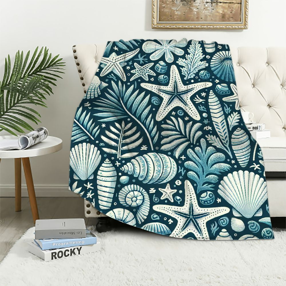 Beach theme throw hotsell