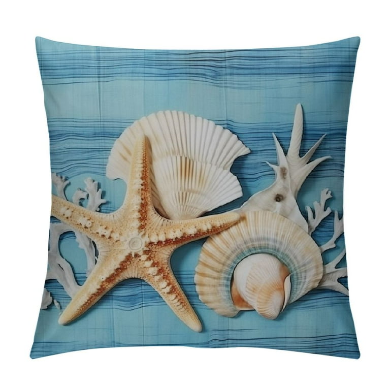 COMIO Coastal Throw Pillows Coastal Pillow Covers Nautical Beach Decorative Throw Pillow Cover Nautical Pillows Nautical Beach House Bed Room Decor Pillowcase Walmart